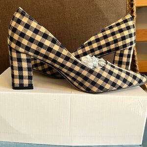 Checkered block heels